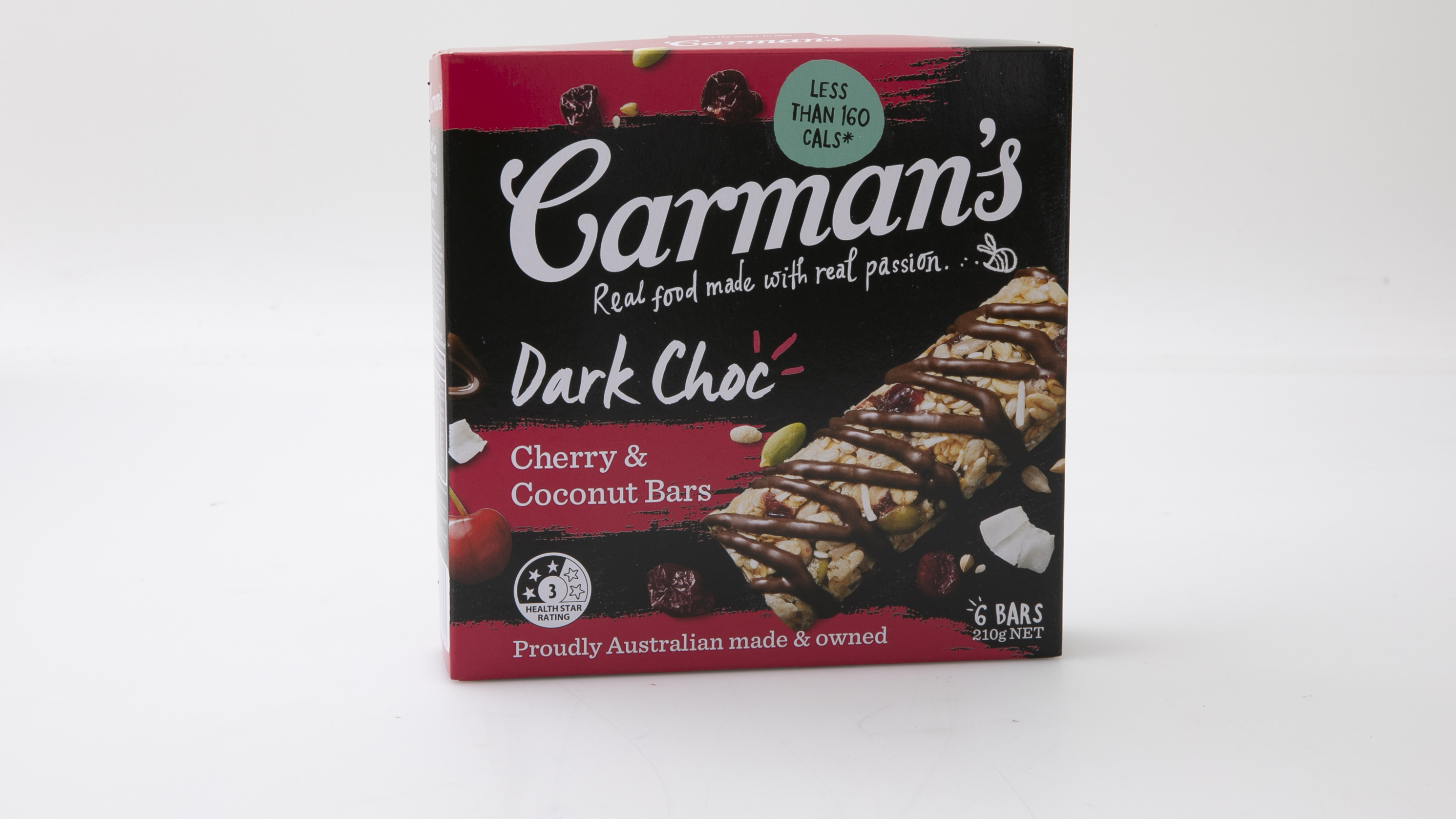 Carman S Dark Choc Cherry Coconut Bars Review Muesli Bar Choice