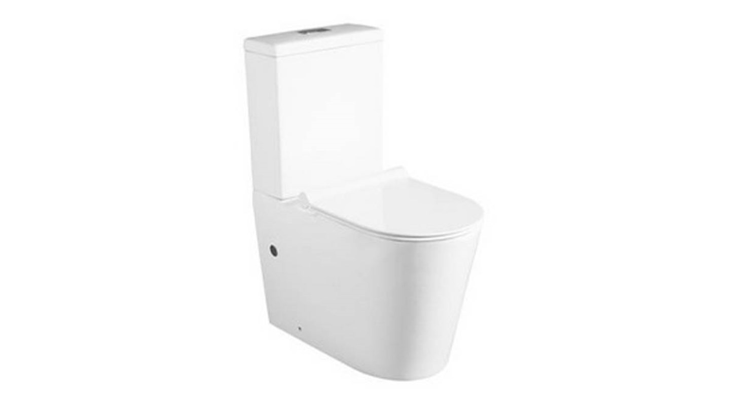 Roca The Gap Rimless Close Coupled Back To Wall Bottom Inlet Toilet