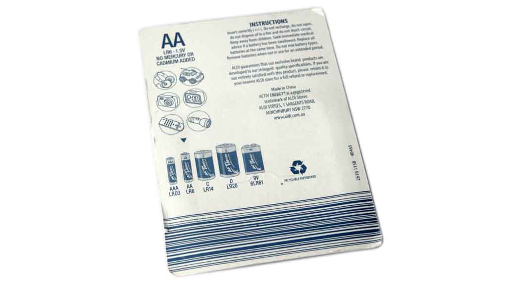 Activ Energy Super Alkaline Review Disposable battery CHOICE