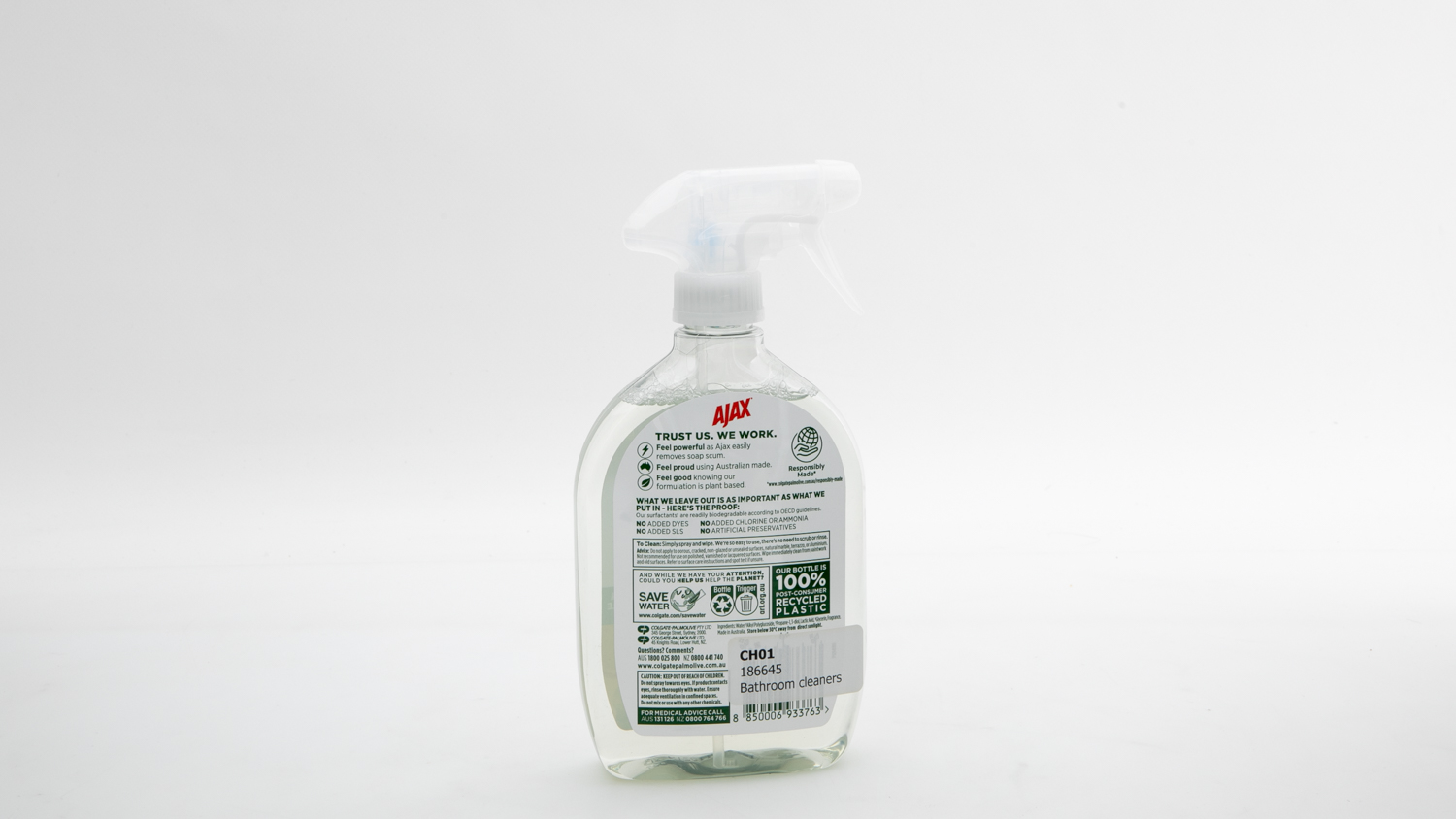 Ajax Eco Bathroom Cleaner Review Bathroom cleaner CHOICE