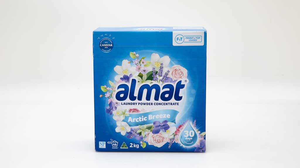 Aldi Almat Laundry Powder Concentrate Arctic Breeze Front Laundry detergent reviews CHOICE
