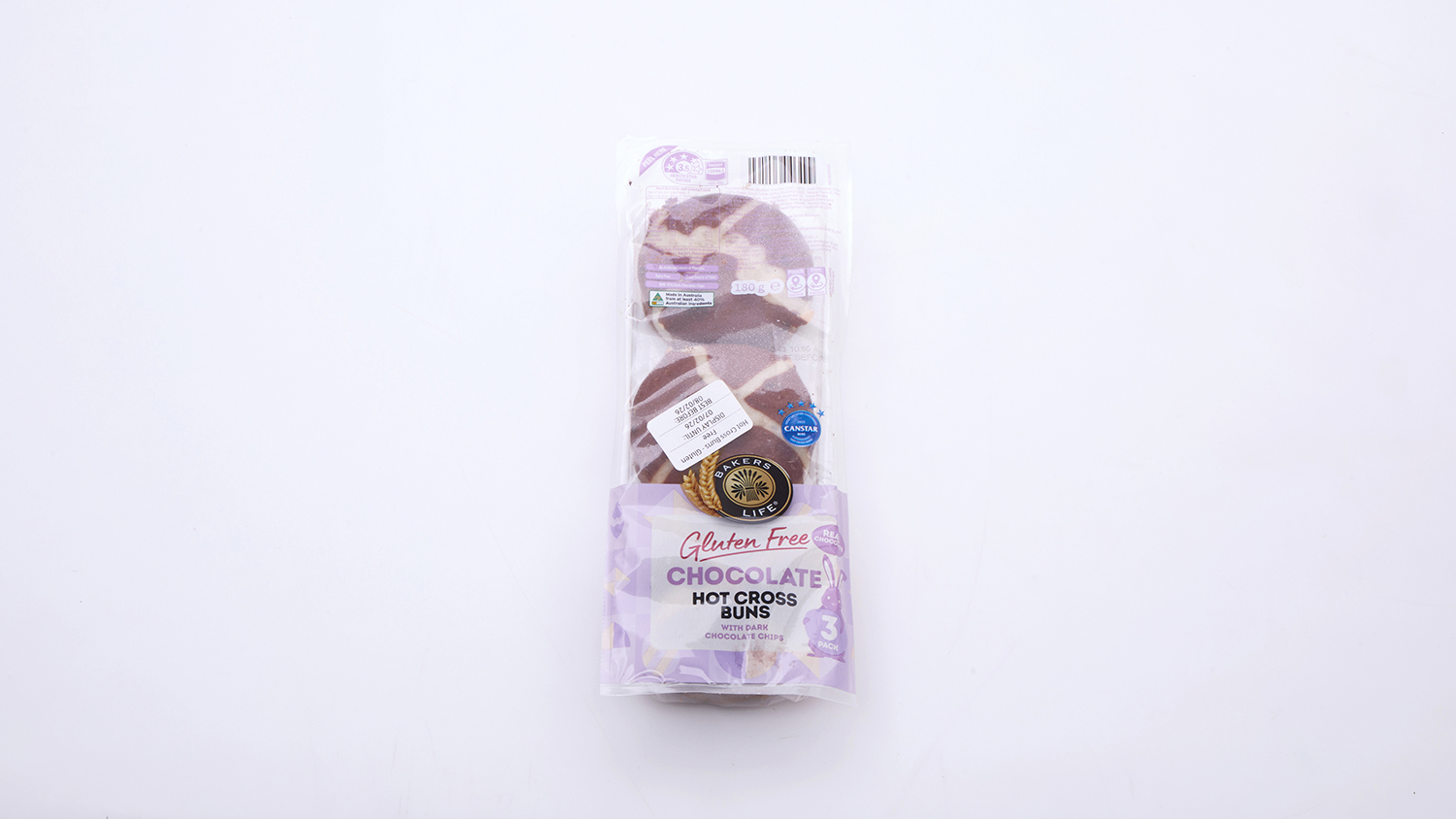 Aldi  Bakers Life Gluten Free Chocolate Hot Cross Buns