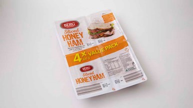 Aldi Berg Smallgoods Sliced Honey Ham 4x value pack