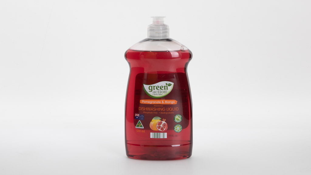 Aldi Green Action Dishwashing Liquid Pomegranate and Mango Review