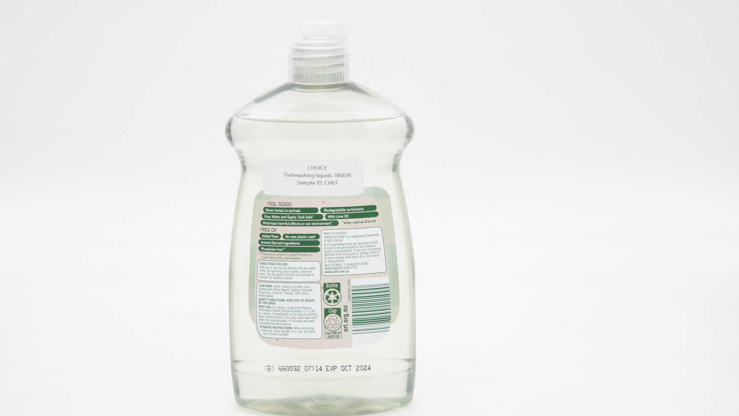 Aldi Green Action Plant Based Formula Green Tea and Lime Fragrance