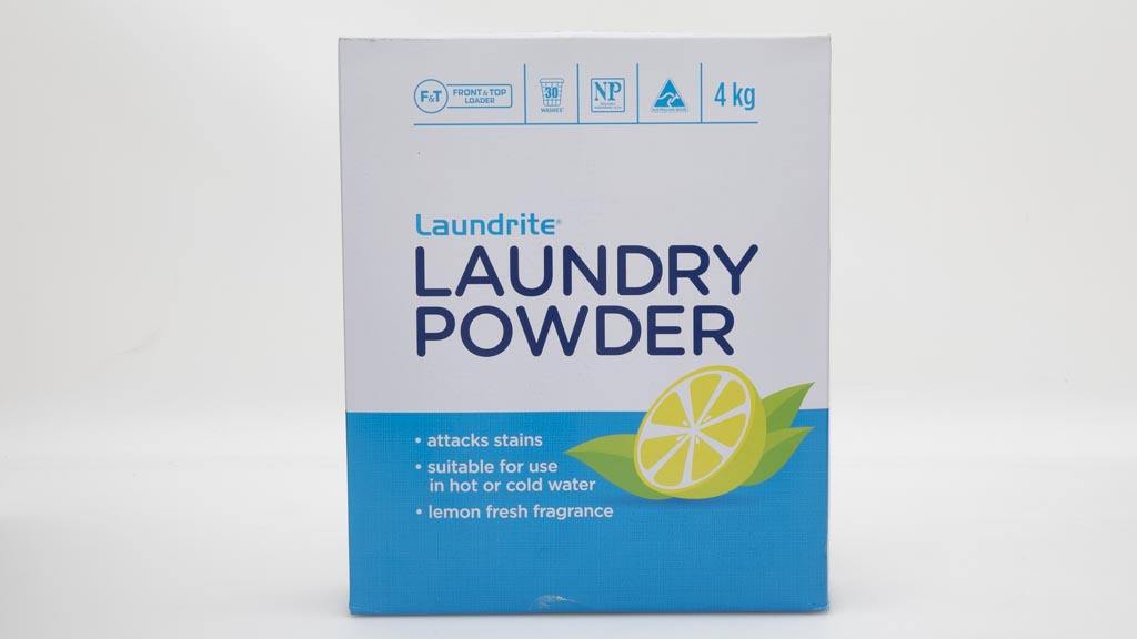 Aldi Laundrite Laundry Powder Front Review Laundry detergent CHOICE