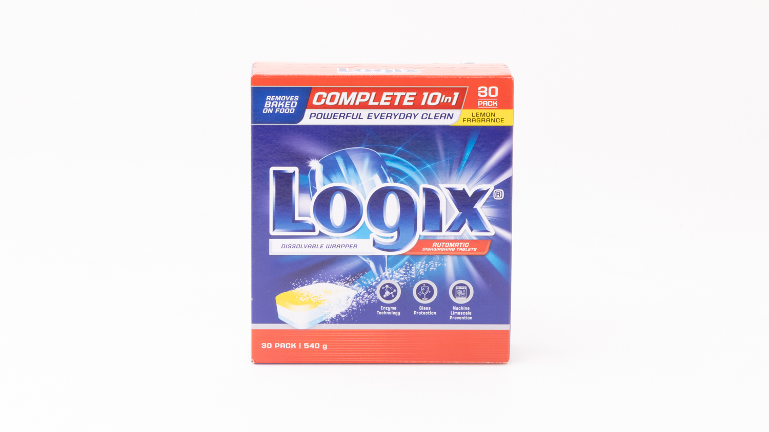 Aldi Logix Complete 10 in 1 Dishwashing Tablets Lemon Fragrance carousel image