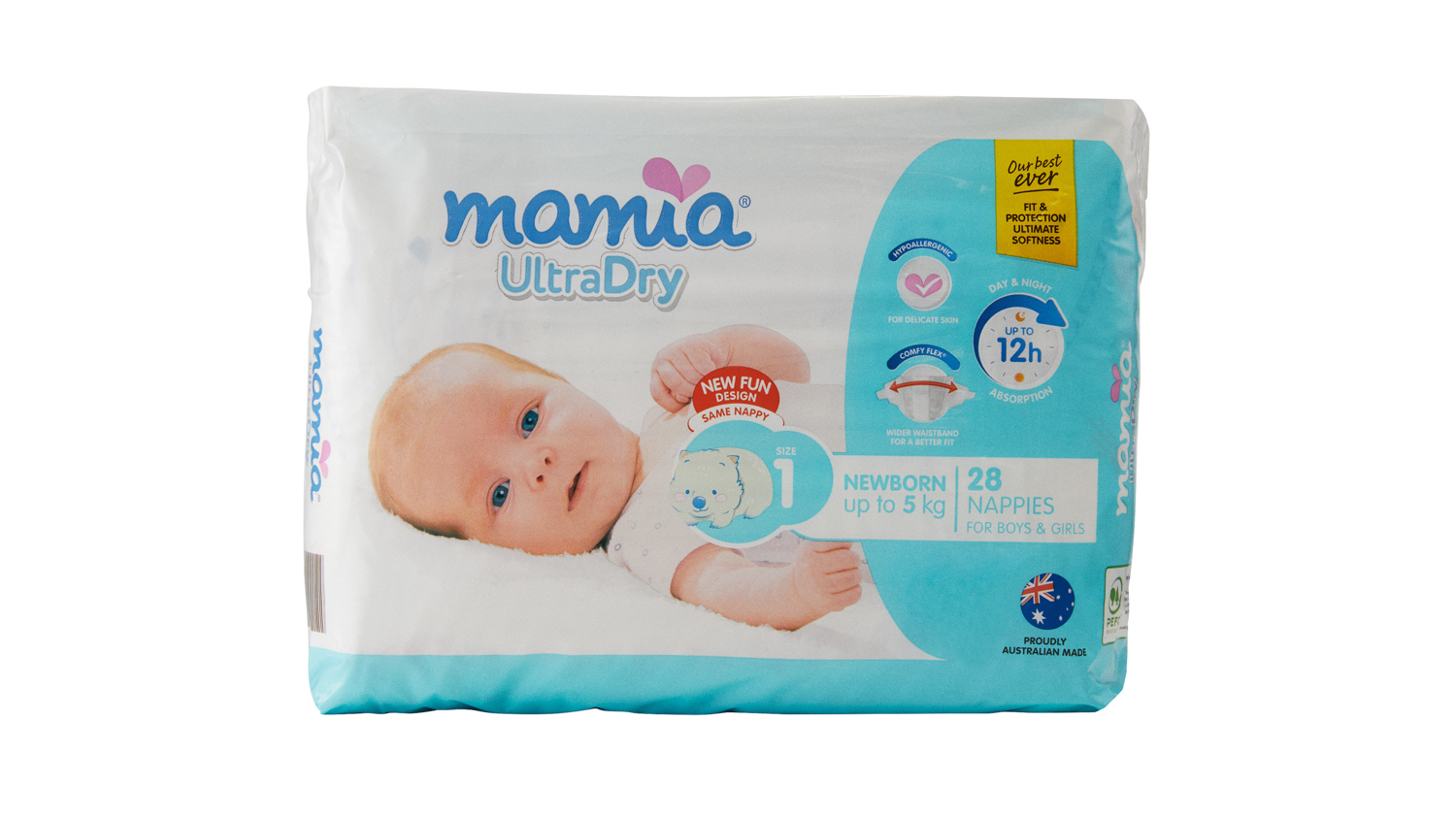 Aldi Mamia Ultra Dry Size 1 Newborn carousel image