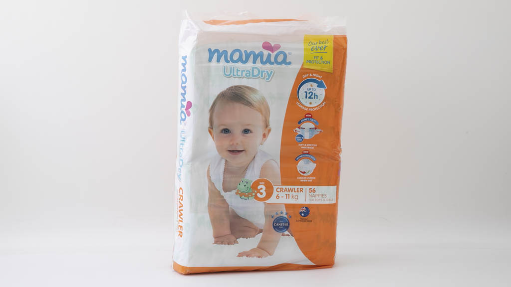 Aldi Mamia Ultra Dry Size 3 Crawler 611kg Review Disposable nappy