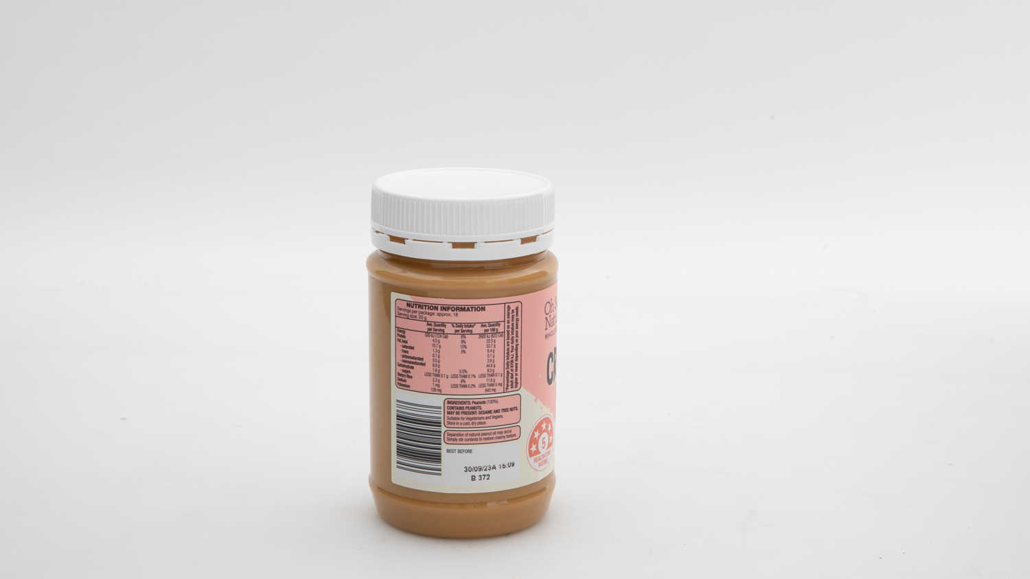 Aldi Oh So Natural Wholefoods Crunchy Peanut Butter