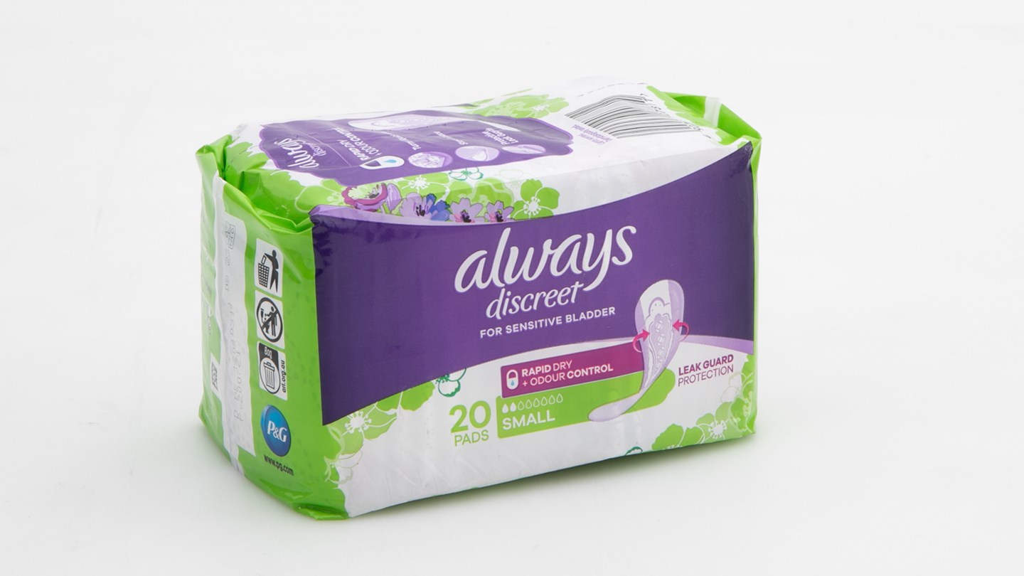 Always Discreet Small Plus Pads Review Incontinence pad CHOICE