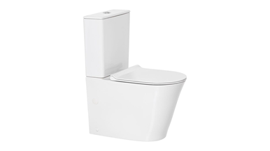 American Standard Heron Hygiene Rim Bottom Inlet Close Coupled Back to Wall Toilet Suite with Soft Close Quick Release Seat White