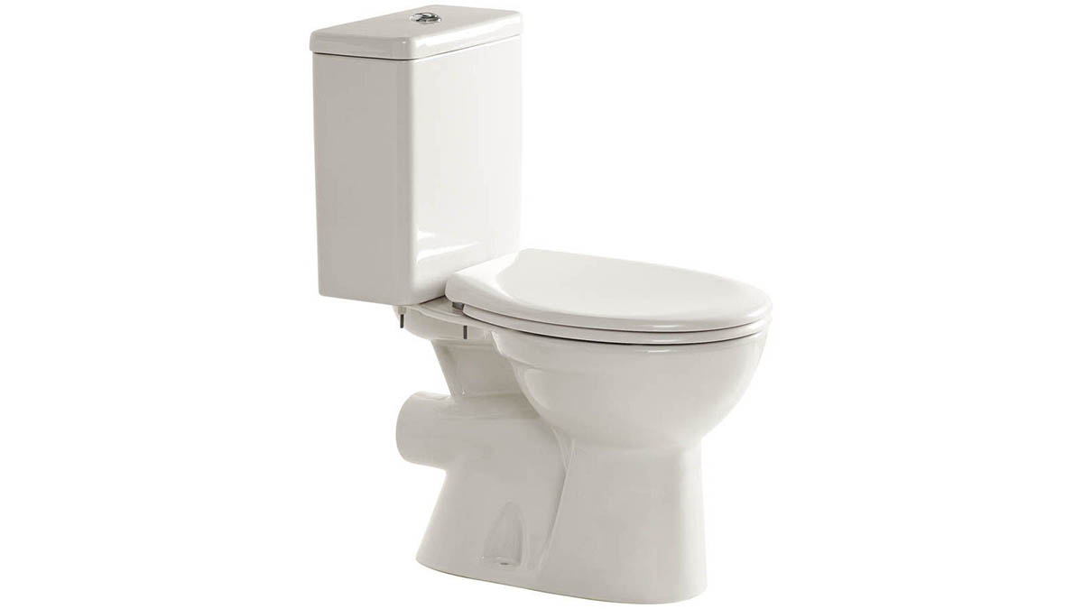 American Standard Heron Square Close Coupled Toilet Suite (P Trap) with Soft Close Quick Release White