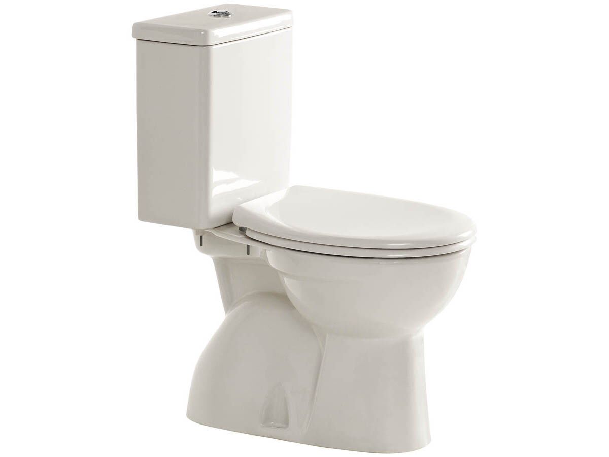 American Standard Heron Square Close Coupled Toilet Suite (S Trap) with Soft Close Quick Release White carousel image