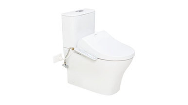 American Standard Signature Hygiene Rim Close Coupled Back to Wall Back Inlet Toilet Suite with SpaLet E-Bidet Seat