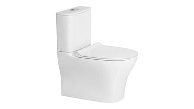 American Standard Signature Hygiene Rim Close Coupled Back to Wall Bottom Inlet Toilet Suite CrystaSleek with Soft Close Quick Release White Seat