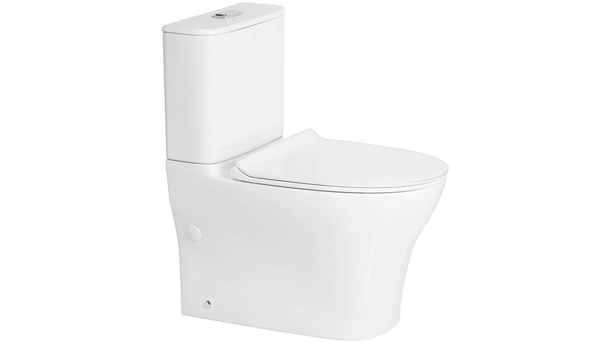 American Standard Signature Hygiene Rim Close Coupled Back to Wall Bottom Inlet Toilet Suite with Soft Close Quick Release White Seat