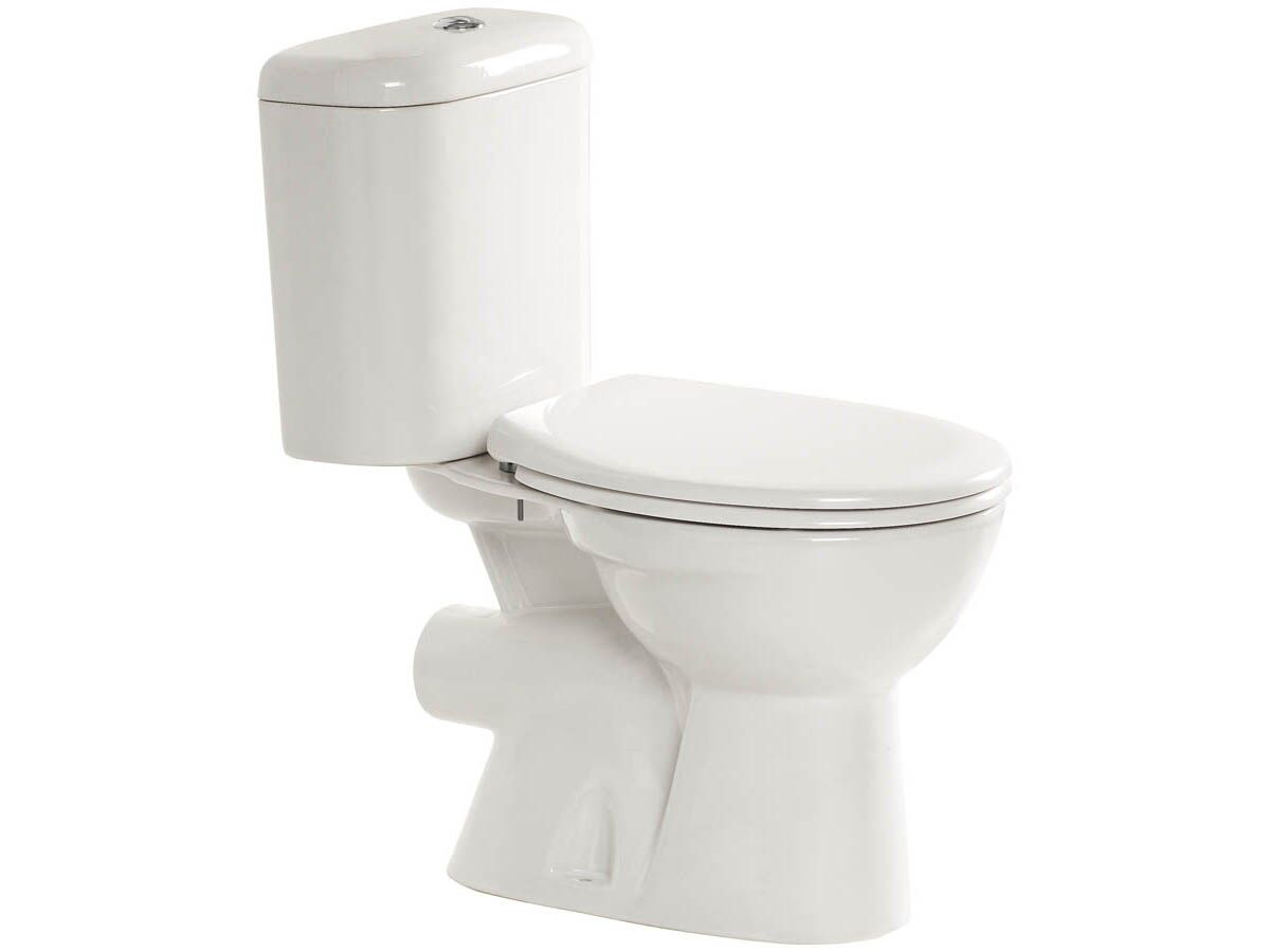 American Standard Studio Round Close Coupled Toilet Suite (P Trap) with Soft Close Quick Release White carousel image