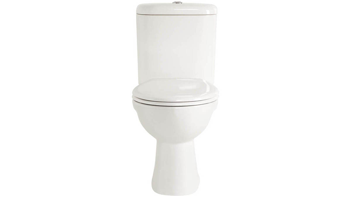 American Standard Studio Round Close Coupled Toilet Suite (P Trap) with Standard Seat White