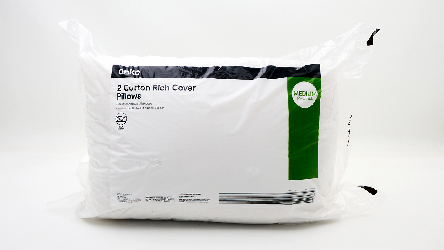 Anko 2 Cotton Rich Cover Pillows