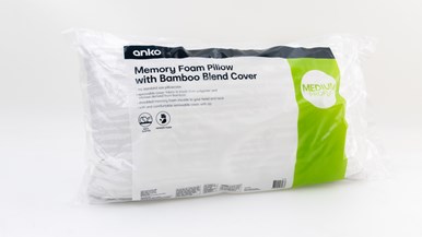 Anko Memory Foam Pillow with Bamboo Blend Cover