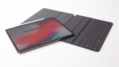 Apple iPad Pro (late 2018) with folio and pencil