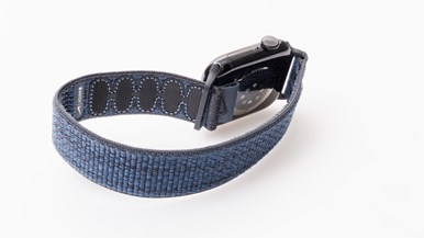 Apple Watch Series 10 42mm Jet Black Aluminium GPS, Black/Blue Nike Sport Loop