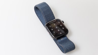 Apple Watch Series 10 GPS + Cellular, 46mm Jet Black Aluminium Case with Ink Textile Sport Loop