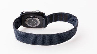 Apple Watch Series 10 GPS + Cellular, 46mm Jet Black Aluminium Case with Ink Textile Sport Loop