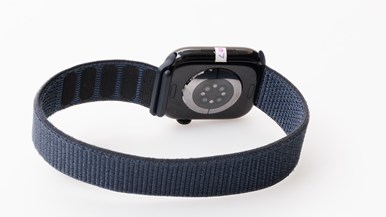 Apple Watch Series 10 GPS + Cellular, 46mm Jet Black Aluminium Case with Ink Textile Sport Loop