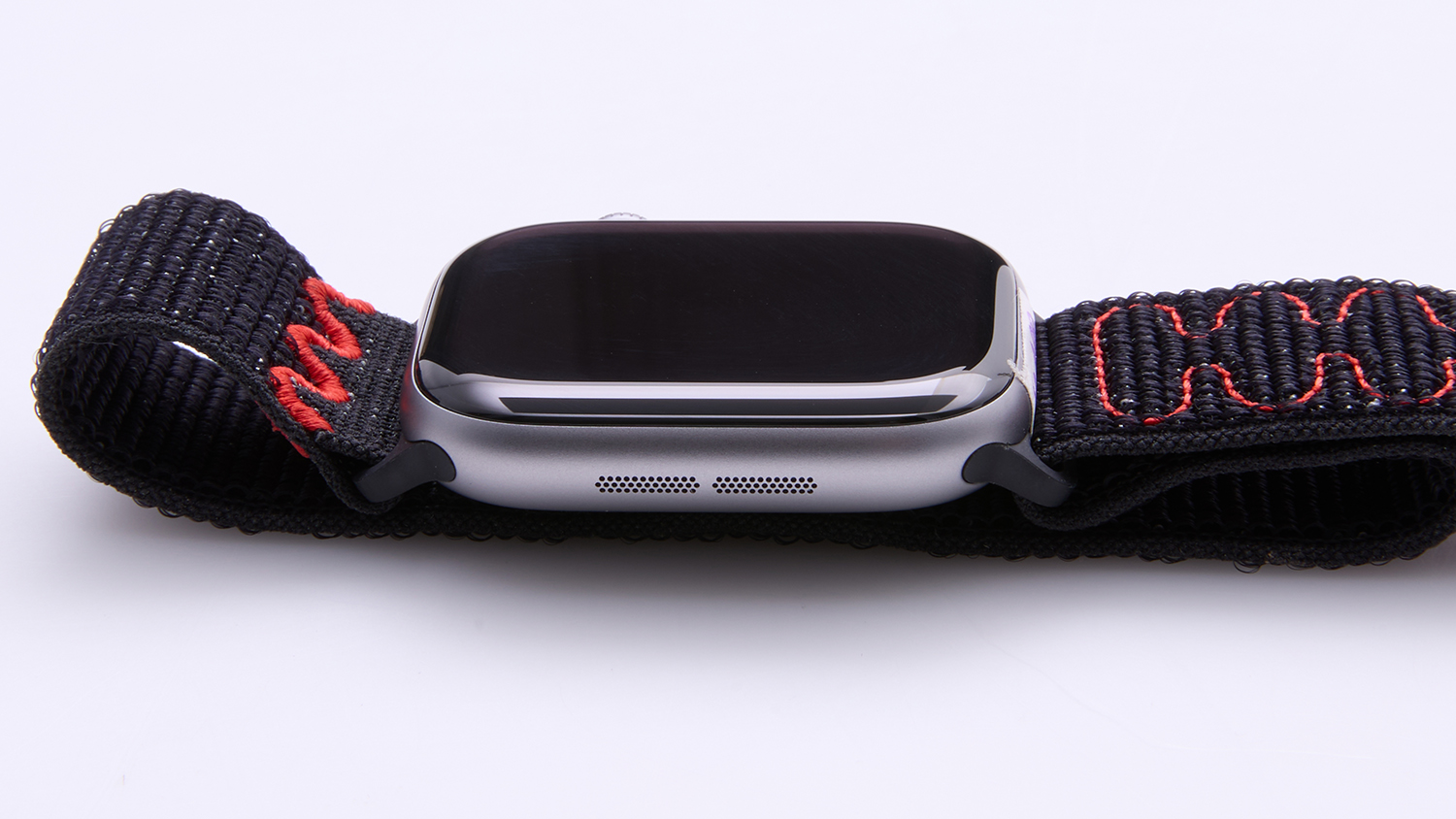 Apple Watch Series 11 GPS, 46mm Space Grey Aluminium Case with Midnight Black Nike Sport Loop