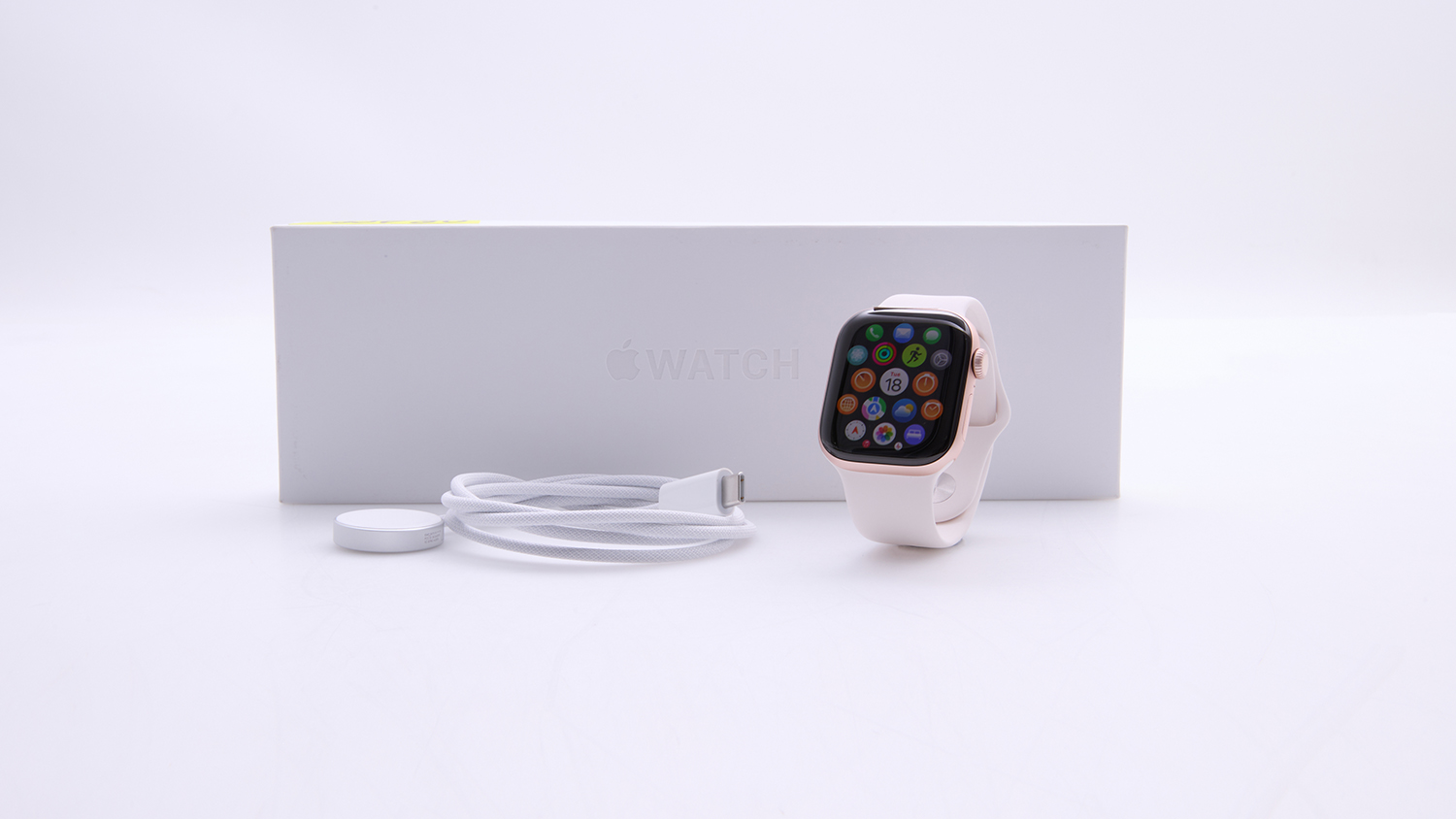 Apple Watch Series 11 GPS + Cellular, 42mm Rose Gold Aluminium Case with Light Blush Sport Band - S/M