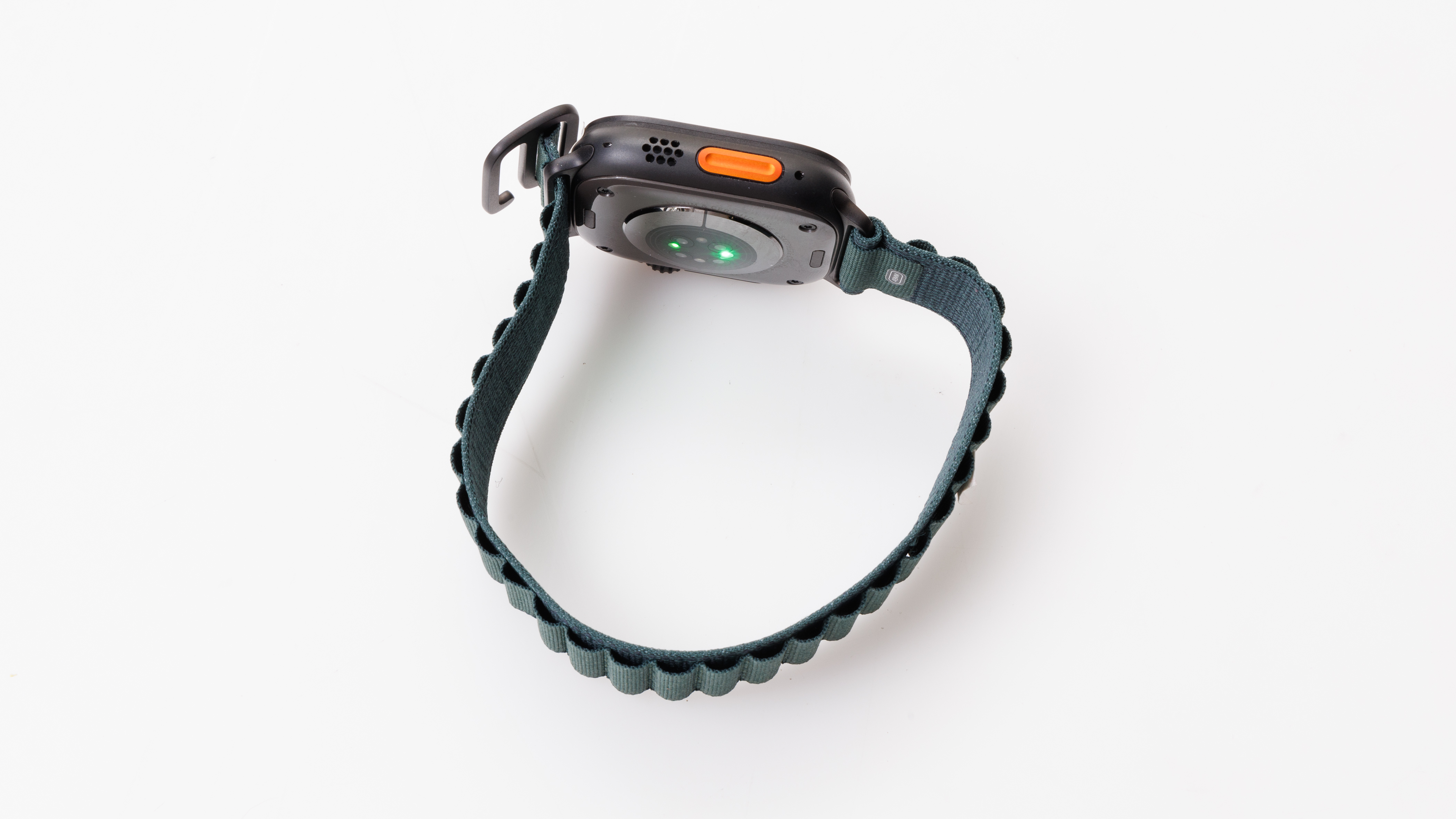 Apple Watch Ultra 2 GPS + Cellular, 49mm Black Titanium Case with Dark Green Alpine Loop - Medium