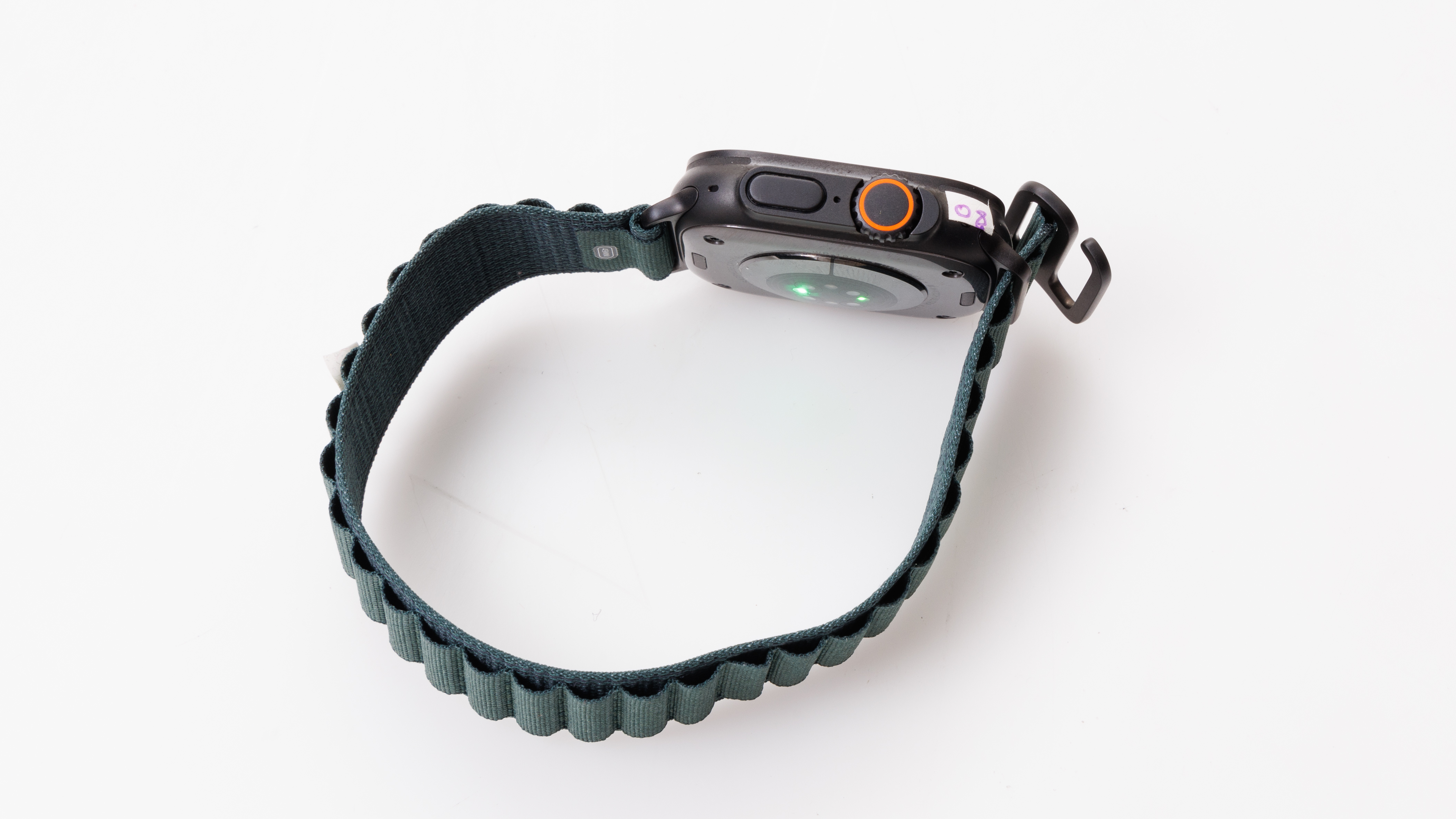 Apple Watch Ultra 2 GPS + Cellular, 49mm Black Titanium Case with Dark Green Alpine Loop - Medium
