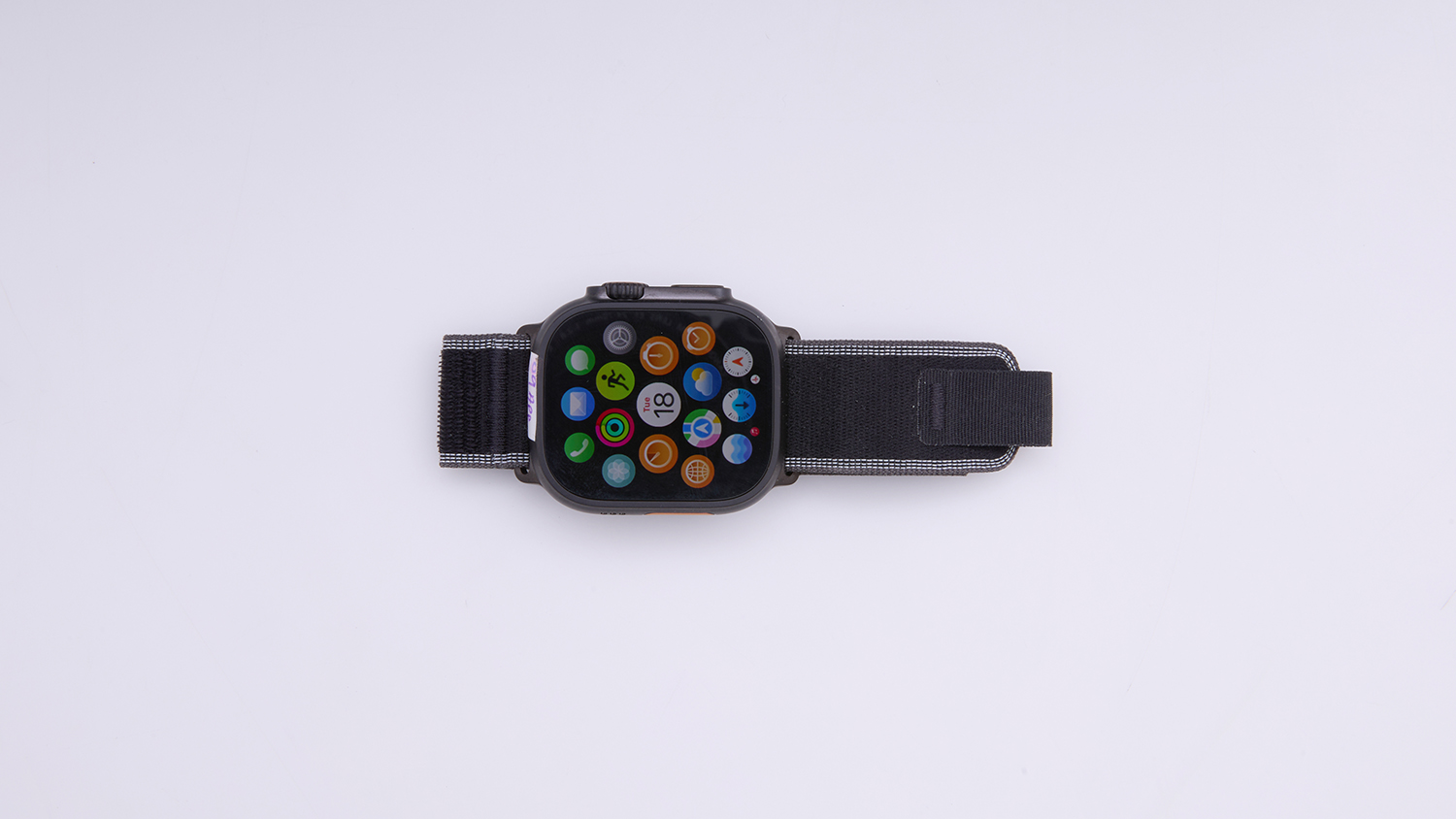 Apple Watch Ultra 3 GPS + Cellular, 49mm Black Titanium Case with Black/Charcoal Trail Loop - S/M