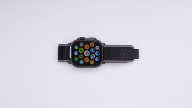 Apple Watch Ultra 3 GPS + Cellular, 49mm Black Titanium Case with Black/Charcoal Trail Loop - S/M