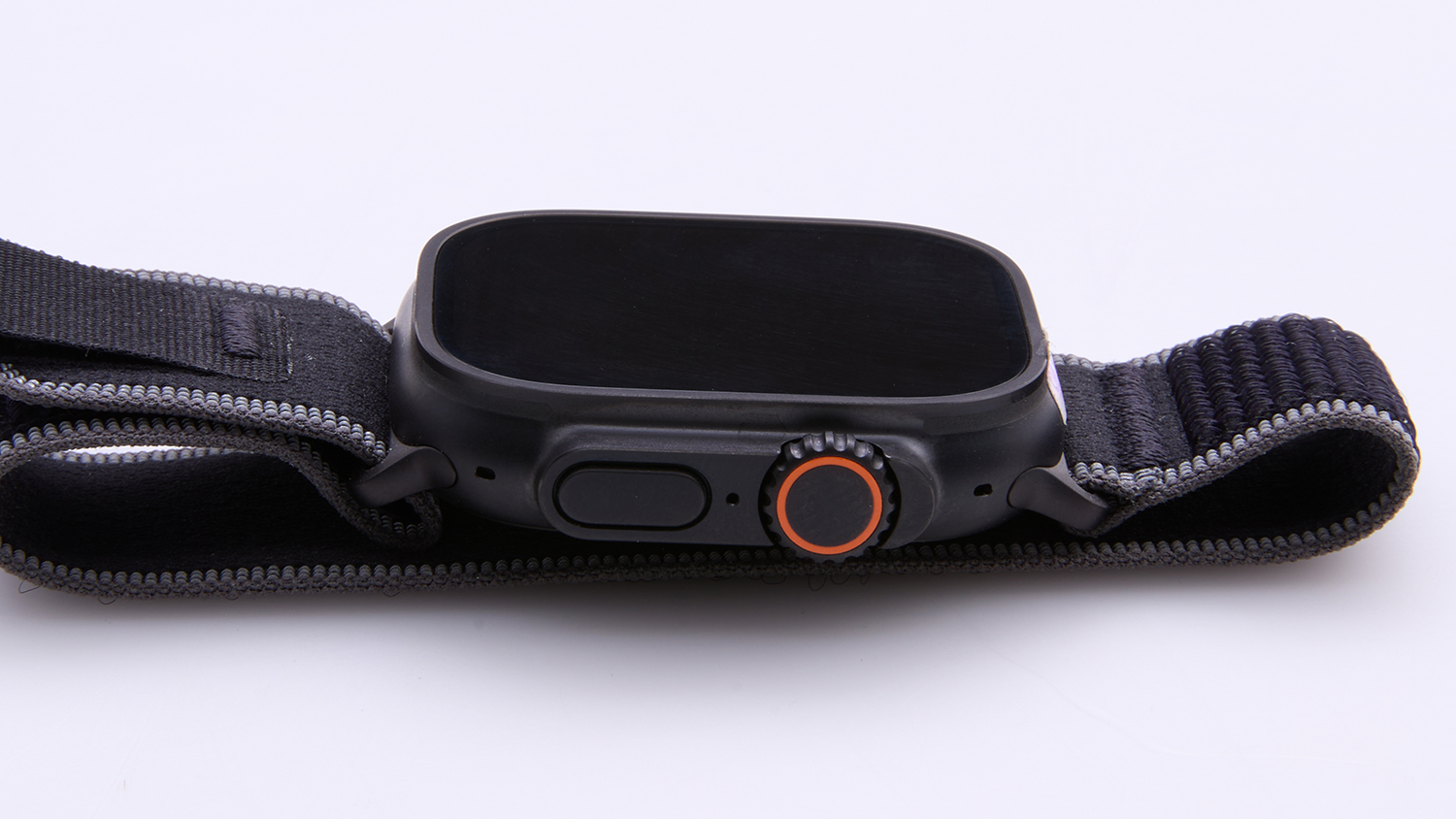 Apple Watch Ultra 3 GPS + Cellular, 49mm Black Titanium Case with Black/Charcoal Trail Loop - S/M