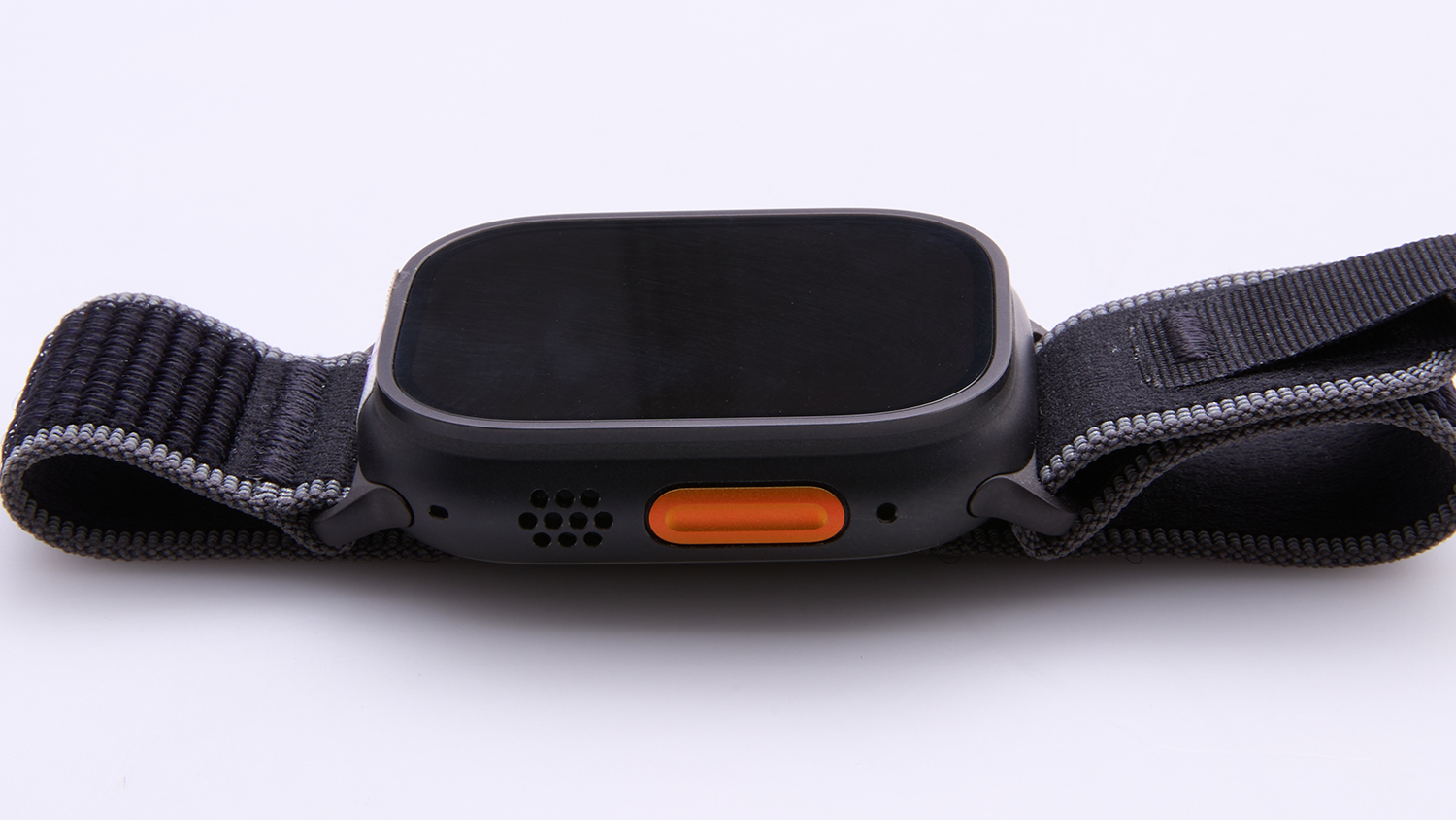 Apple Watch Ultra 3 GPS + Cellular, 49mm Black Titanium Case with Black/Charcoal Trail Loop - S/M