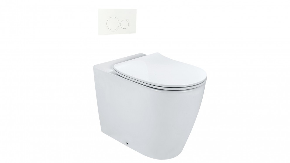 Arcisan Synergii Wall Faced Pan with In Wall Cistern and Kibo White Flush Panel