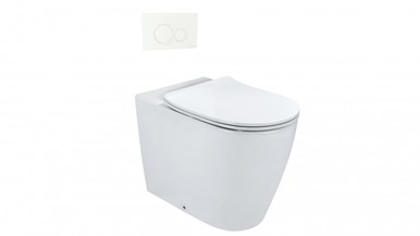 Arcisan Synergii Wall Faced Pan with In Wall Cistern and Kibo White Flush Panel