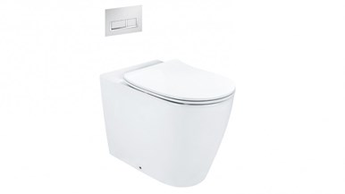 Arcisan Synergii Wall Faced Pan with In Wall Cistern and Xoni Chrome Flush Panel