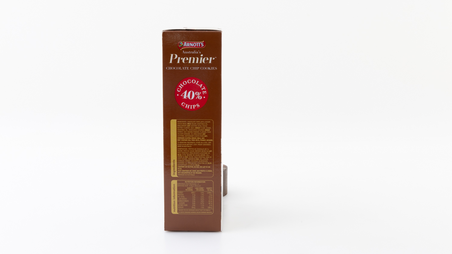 Arnott's Australia's Premier Chocolate Chip Cookies 40% Chocolate Chip