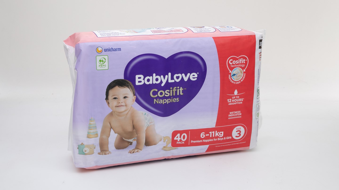 Babylove Cosifit Nappies Crawler Review Disposable nappy CHOICE