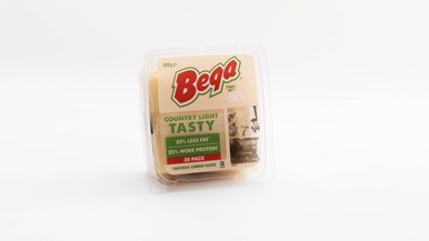 Bega Country Light Tasty 25% Less Fat Natural Cheese Slices