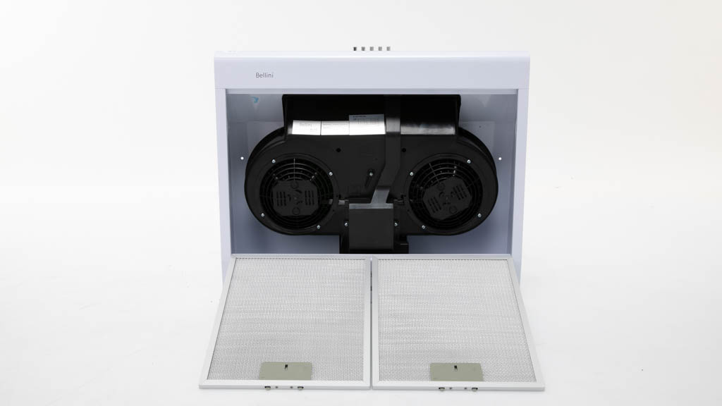 Bellini BRA603SW2-F 60cm Painted White Slimline Rangehood With Twin Motors Recirculating