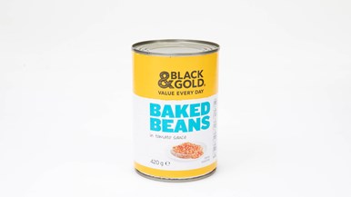 Black & Gold Baked Beans in Tomato Sauce