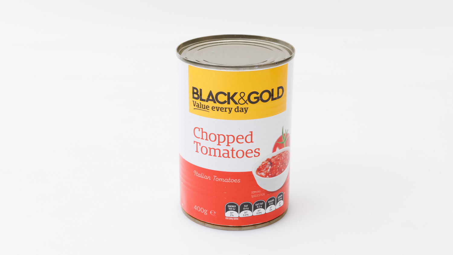 Black & Gold Chopped tomatoes