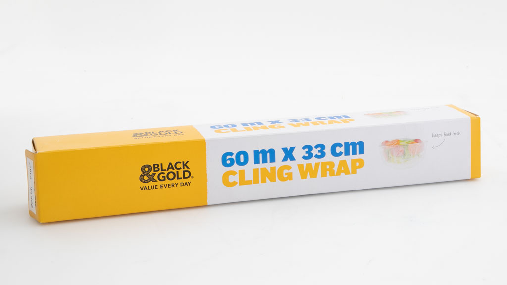 Black & Gold Cling Wrap 30m