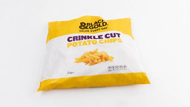 Black & Gold Crinkle Cut Potato Chips