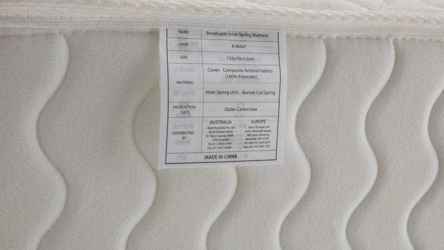 Boori Breathable Inner Spring Mattress BBMAT Review Cot mattress